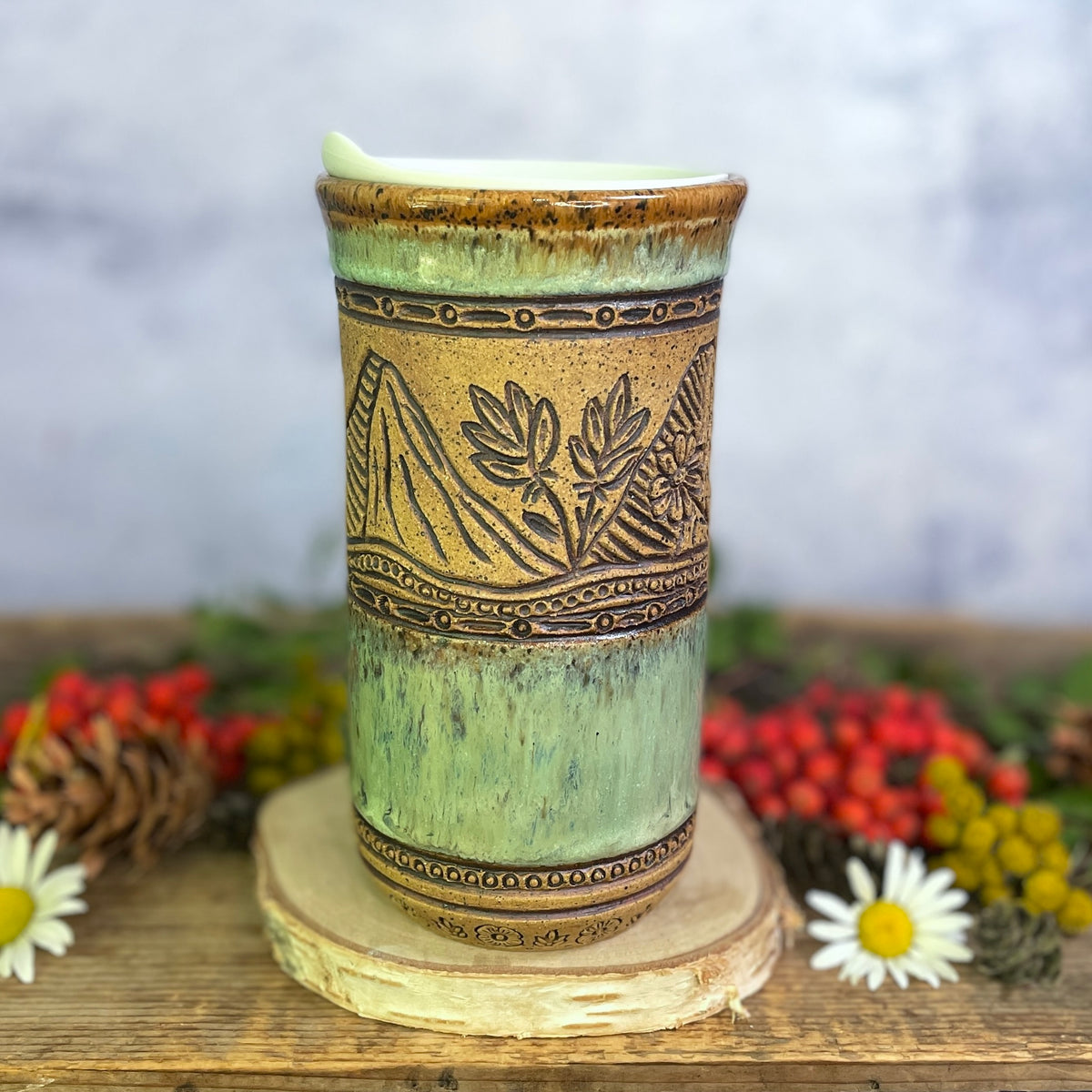 62. 18oz. Mountain Wildflower Travel Mug