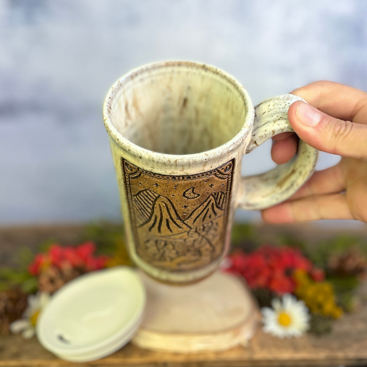 63. 18oz. Mountain Wildflower Travel Mug