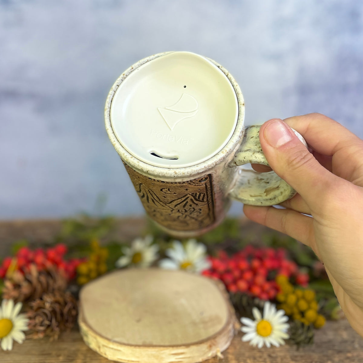 63. 18oz. Mountain Wildflower Travel Mug